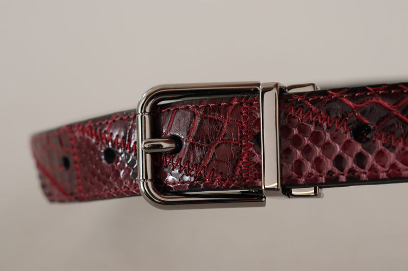 Dolce & Gabbana Elegant Red Exotic Leather Women's Belt