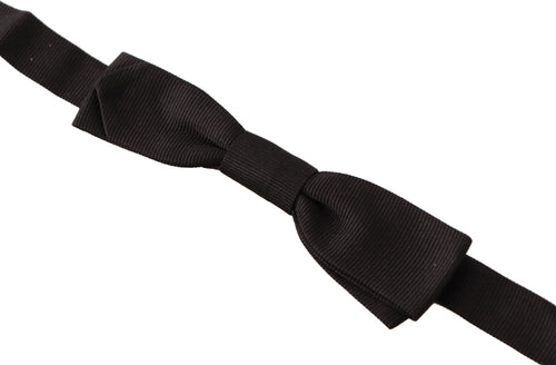 Dolce & Gabbana Black 100% Silk Adjustable Neck Papillon  Men's Tie