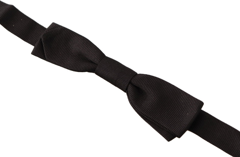 Dolce & Gabbana Elegant Black Silk Bow Men's Tie