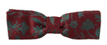 Dolce & Gabbana Elegant Maroon Patterned Bow Men's Tie
