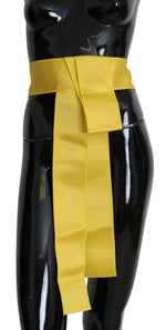 Dolce & Gabbana Chic Silk Yellow Women's Elegant Women's Belt