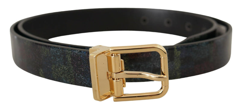 Dolce & Gabbana Elegant Black Vernice Leather Men's Belt