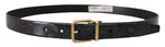 Dolce & Gabbana Elegant Black Vernice Leather Men's Belt