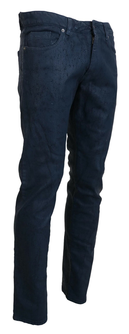 Exte Blue Cotton Tapered Slim Fit Men Casual Denim Men's Jeans