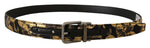 Dolce & Gabbana Multicolor Leather Belt with Black Men's Buckle