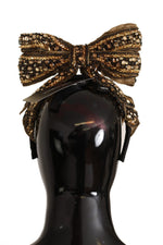 Dolce & Gabbana Elegant Gold Embellished Silk Women's Diadem