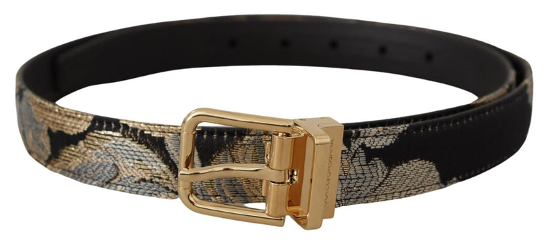 Dolce & Gabbana Multicolored Jacquard Leather Men's Belt