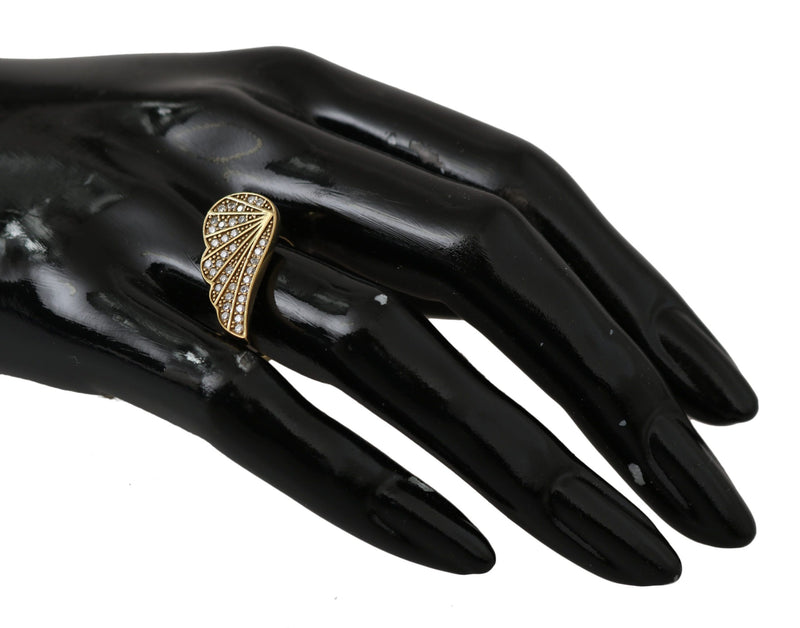 Nialaya Elegant Gold-Crystal Embellished Women's Ring