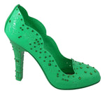Dolce & Gabbana Enchanting Crystal Cinderella Pumps in Lush Women's Green