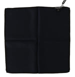 Dolce & Gabbana Elegant Silk Black Pocket Square Men's Handkerchief