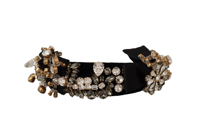 Dolce & Gabbana Embroidered Silk Crystal Women's Tiara
