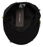 Dolce & Gabbana Elegant Black Cotton Newsboy Men's Hat