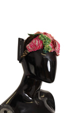 Dolce & Gabbana Multicolor Sequined Lurex Black Hair Women's Headband