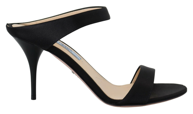 Prada Elegant Black Leather Heels Women's Pumps
