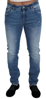 Dolce & Gabbana Blue Slim Fit Cotton Denim Men's Jeans