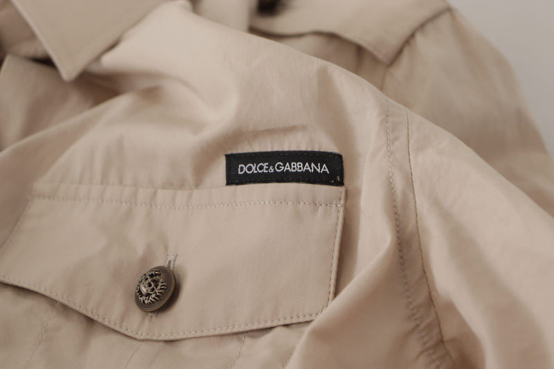 Dolce & Gabbana Elegant Beige Cotton Long Sleeve Women's Shirt