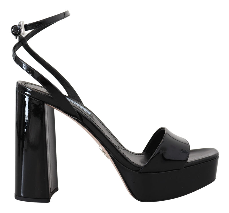 Prada Elevate Your Elegance with Glossy Black Women's Heels