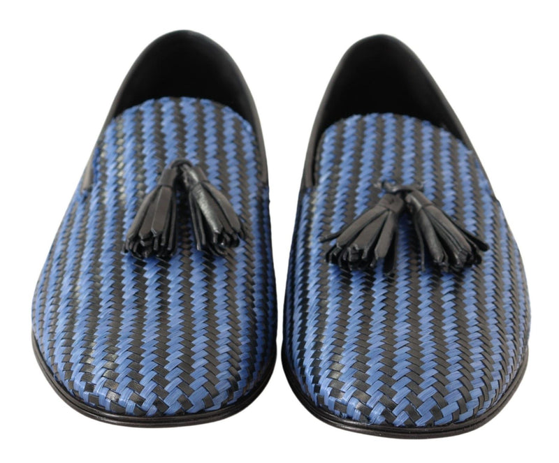 Dolce & Gabbana Elegant Woven Leather Men's Loafers