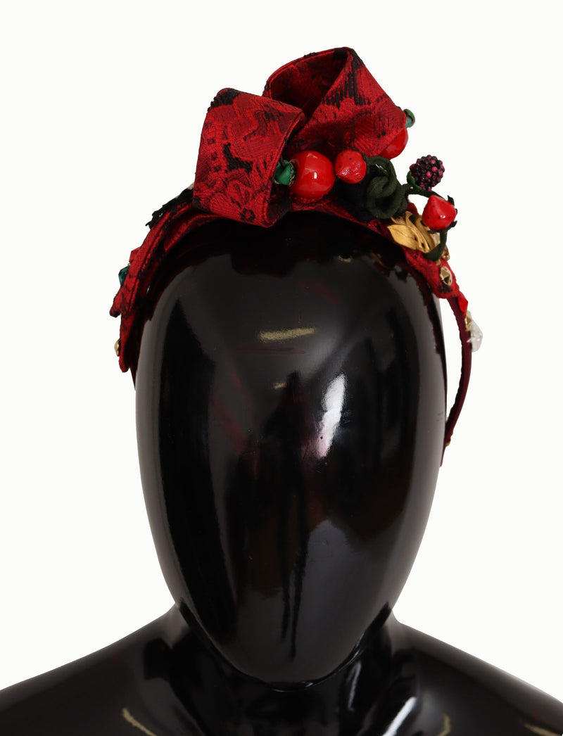 Dolce & Gabbana Cherry Sicily Embellished Red Women's Diadem