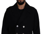 Dolce & Gabbana Elegant Double Breasted Wool Men's Overcoat