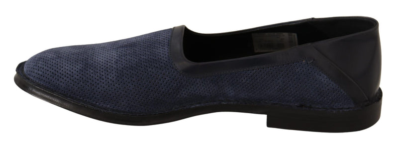 Dolce & Gabbana Elegant Perforated Leather Men's Loafers