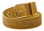 Dolce & Gabbana Elegant Velvet Designer Gold-Buckled Women's Belt