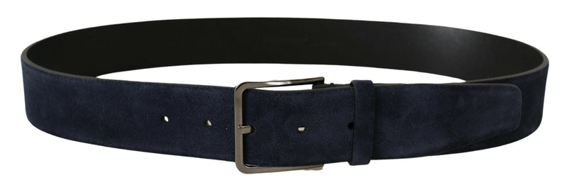 Dolce & Gabbana Navy Elegance Velvet Leather Men's Belt