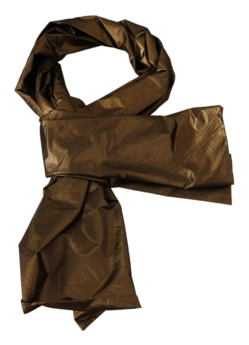 Dolce & Gabbana Gold Blend Shawl Wrap Metallic Bronze Women's Scarf