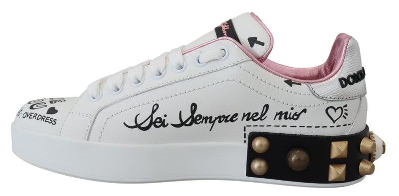 Dolce & Gabbana Queen Crown Chic Leather Women's Sneakers