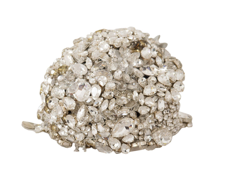 Dolce & Gabbana Elegant Crystal-Encrusted Cloche Women's Hat