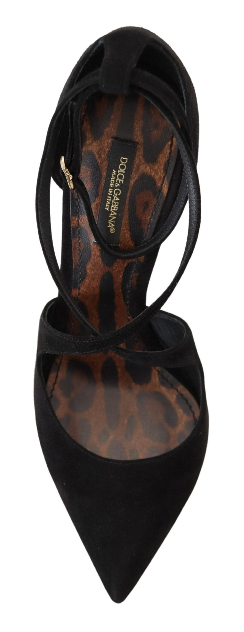 Dolce & Gabbana Elegant Ankle Strap Suede Women's Heels