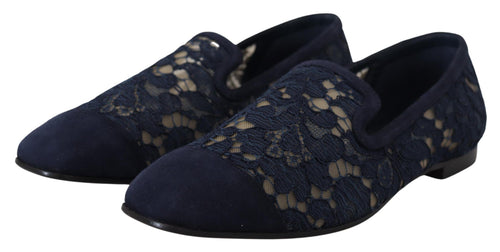 Dolce & Gabbana Elegant Blue Loafers Flats - Summer Women's Chic