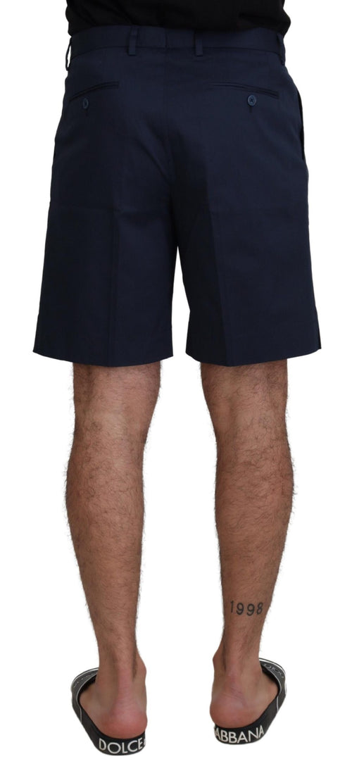 Dolce & Gabbana Blue Chinos Cotton Stretch Casual Men's Shorts