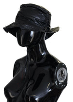 Dolce & Gabbana Sleek Black Bucket Cap with Logo Women's Detail