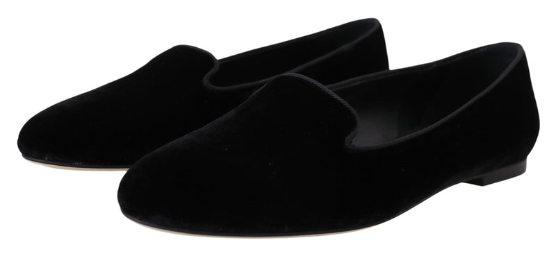 Dolce & Gabbana Elegant Black Silk-Blend Women's Loafers
