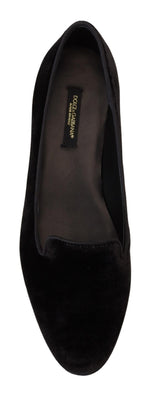 Dolce & Gabbana Elegant Black Silk-Blend Women's Loafers