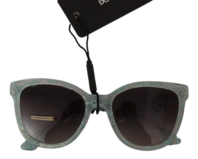 Dolce & Gabbana Blue Lace Crystal Acetate Butterfly DG4190 Women's Sunglasses