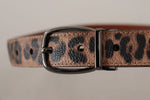 Dolce & Gabbana Elegant Engraved Leather Belt - Timeless Women's Style
