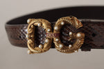 Dolce & Gabbana Elegant Snakeskin Leather Women's Belt