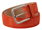 Dolce & Gabbana Elegant Suede Leather Belt in Vibrant Women's Orange