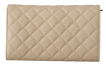 Versace Elegant White Nappa Leather Evening Shoulder Women's Bag