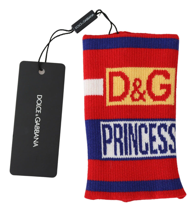 Dolce & Gabbana Multicolor Wool D&amp;G Princess Wristband Men's Wrap