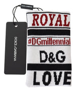 Dolce & Gabbana Multicolor Wool Knit D&G Love Wristband Men's Wrap