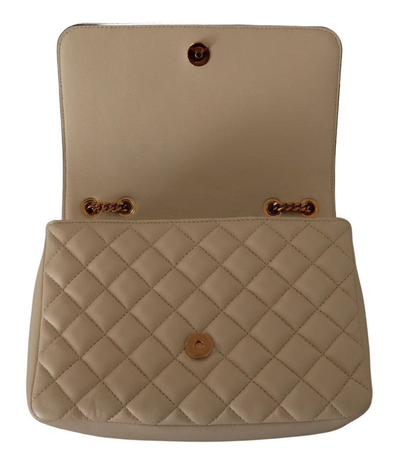 Versace Elegant White Nappa Leather Shoulder Women's Bag