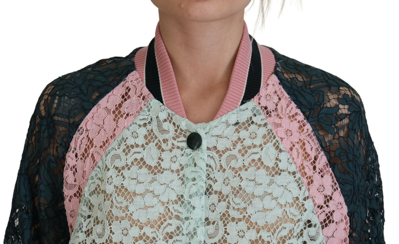 Dolce & Gabbana Elegant Floral Lace Bomber Women's Jacket