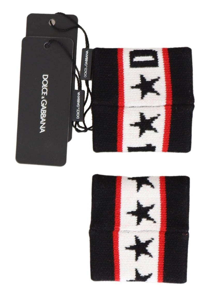 Dolce & Gabbana Multicolor Wool Knit Panda Men Wristband Men's Wrap