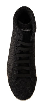 Dolce & Gabbana Elegant High Top Cotton/Wool Men's Sneakers