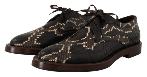 Dolce & Gabbana Elegant Formal Python Derby Men's Shoes