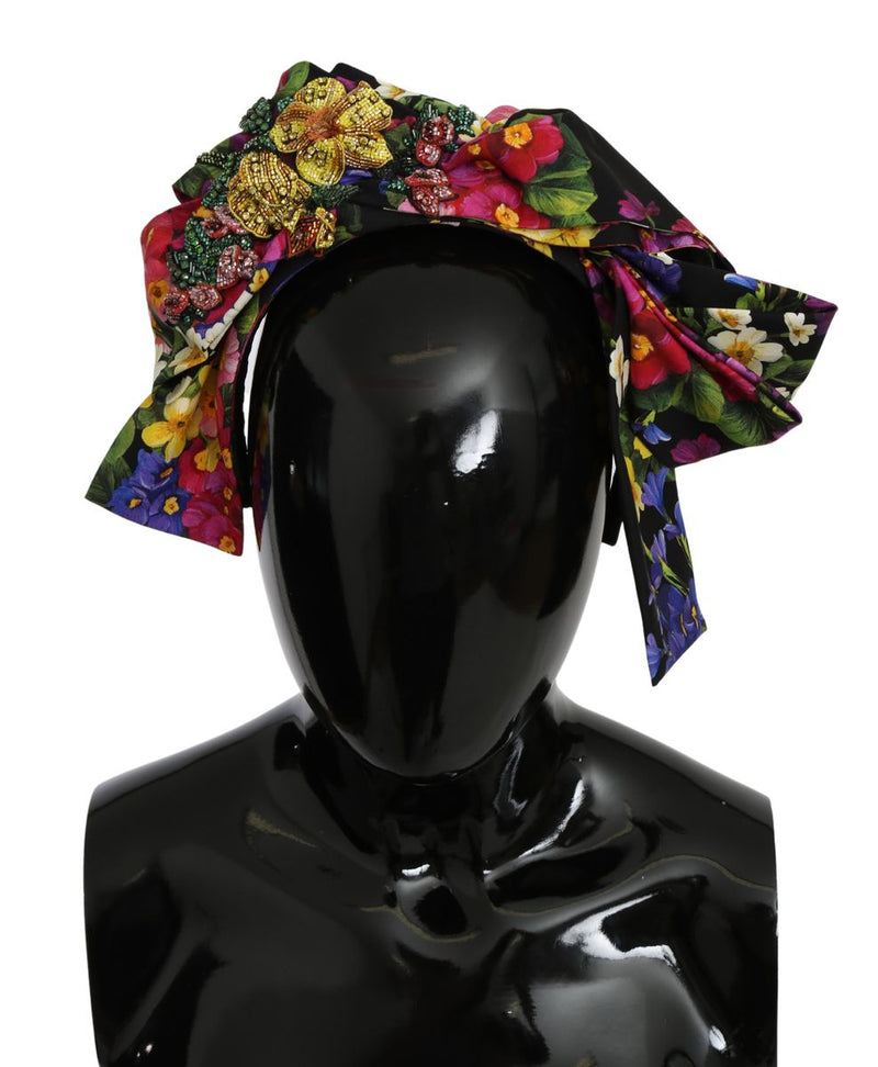 Dolce & Gabbana Elegant Floral Silk Headband Diadem Women's Tiara