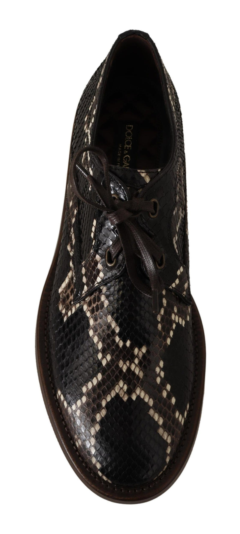 Dolce & Gabbana Elegant Formal Python Derby Men's Shoes